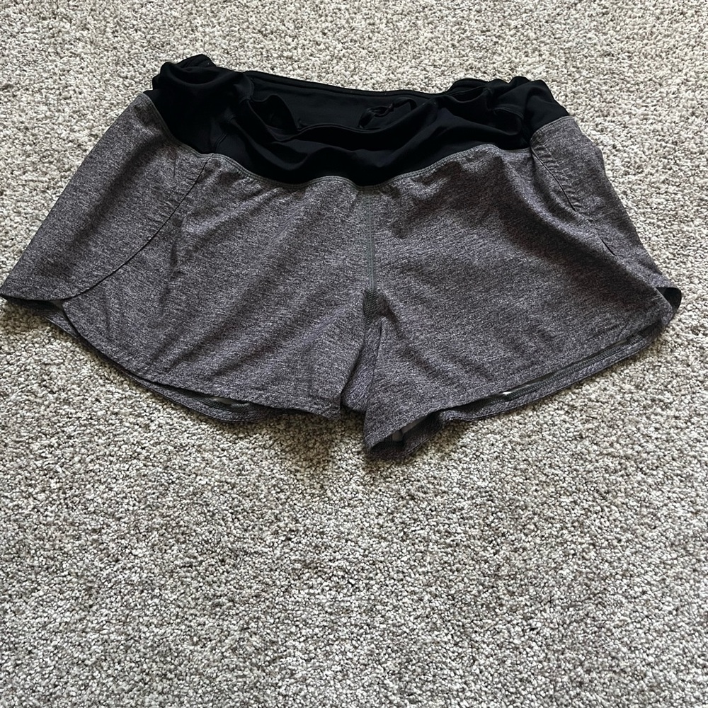 lululemon athletica Black and Gray Athletic Shorts